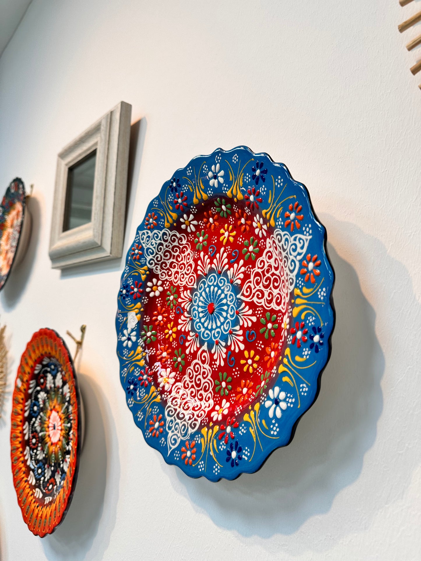 Plato cerámica azul