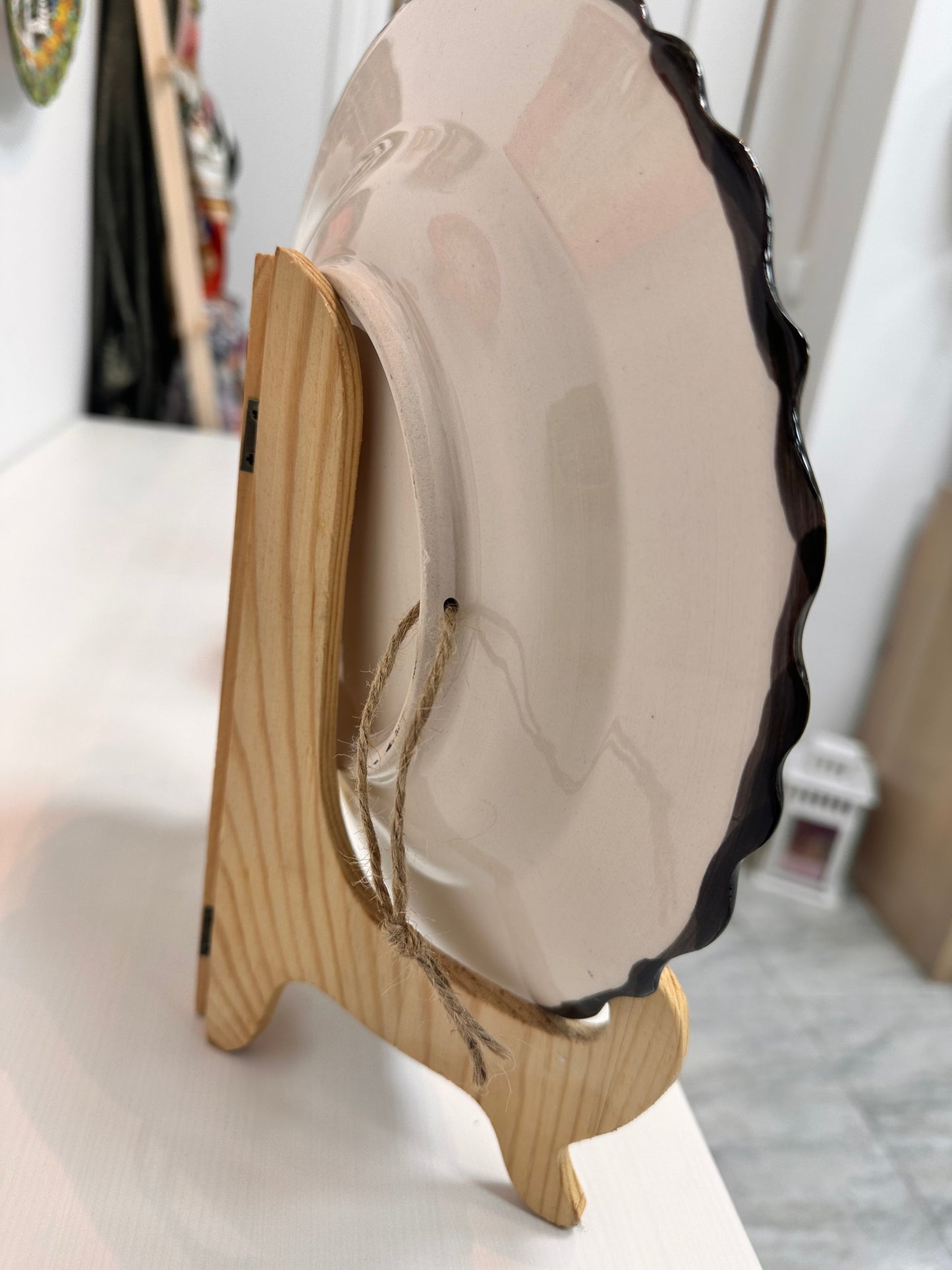 Plato cerámica verde