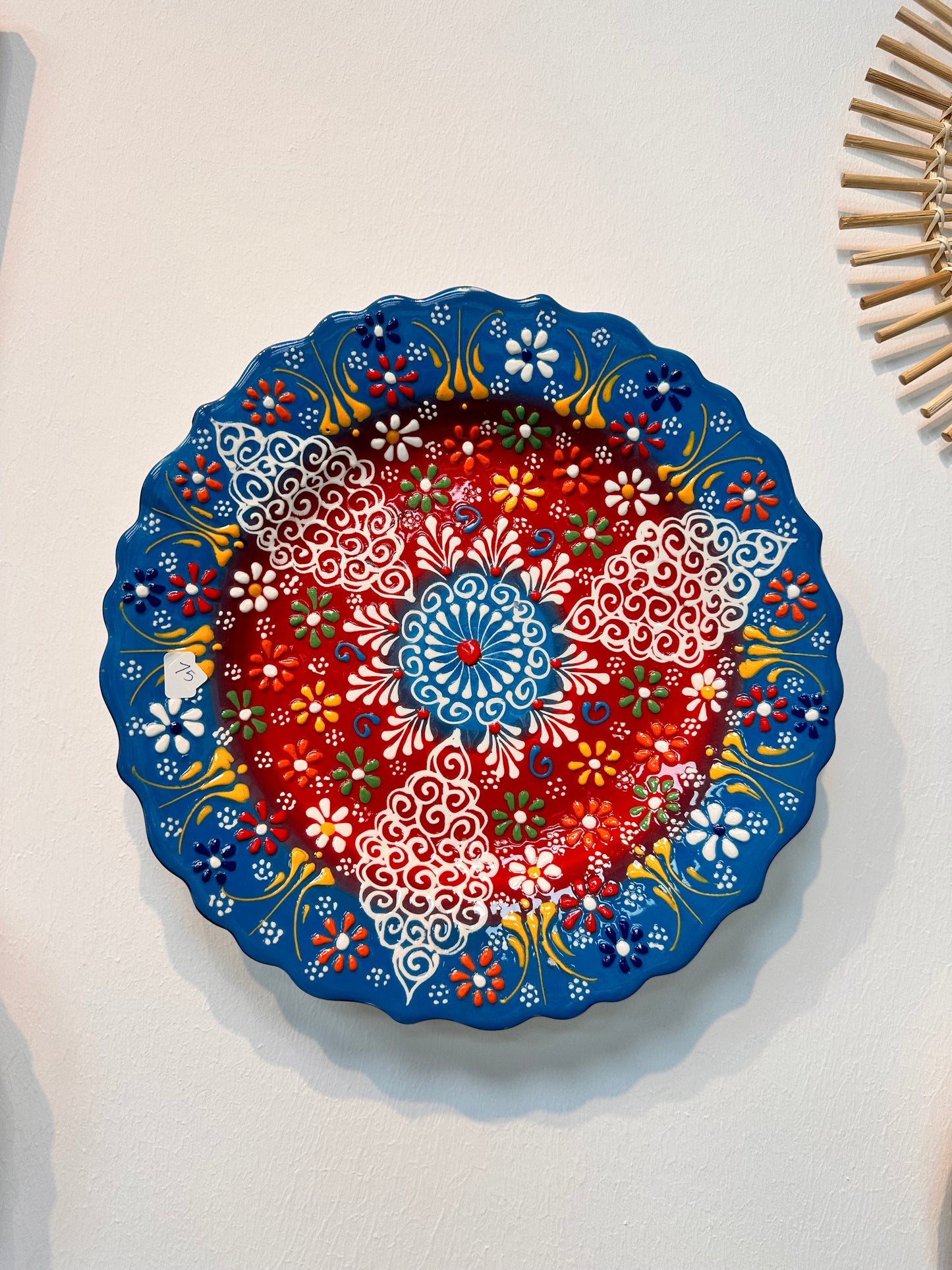 Plato cerámica azul