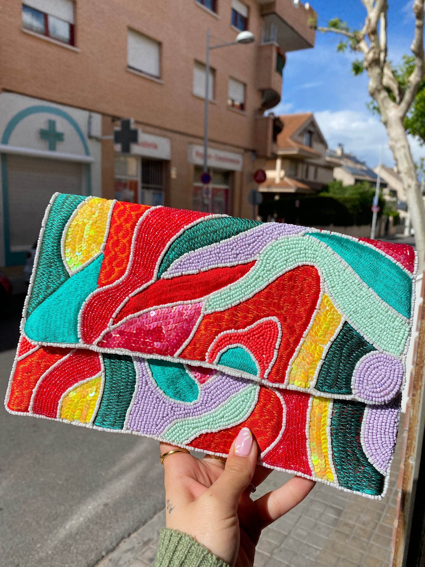 Bolso bolitas miyuki