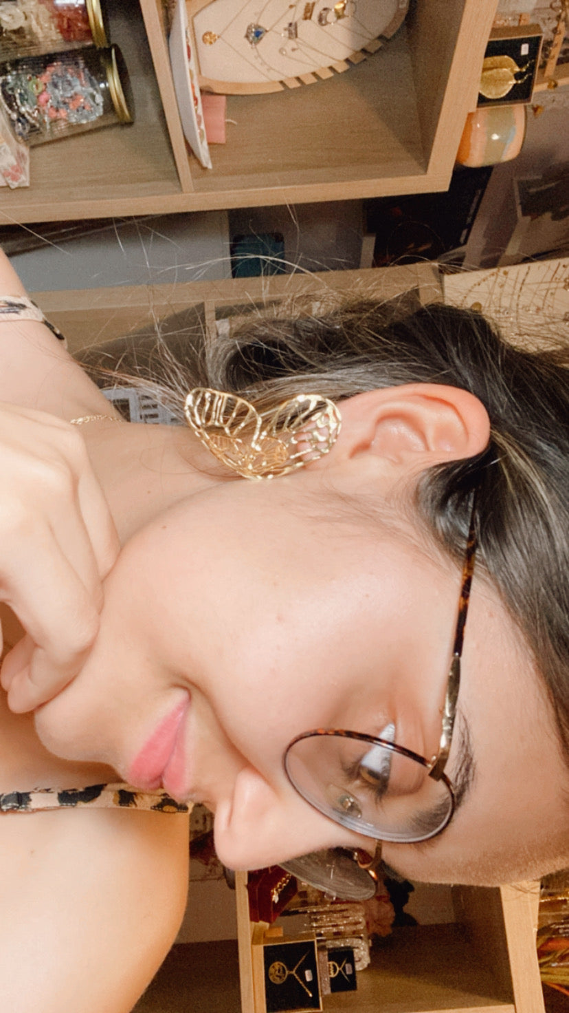 Pendientes butterfly plateados