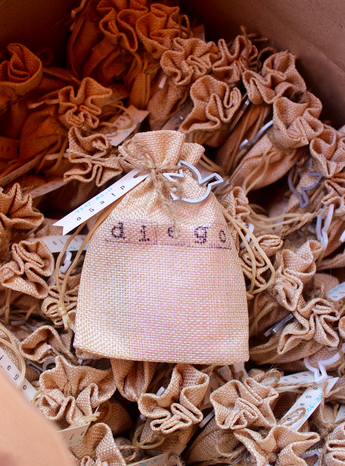 Bolsitas yute con nombre
