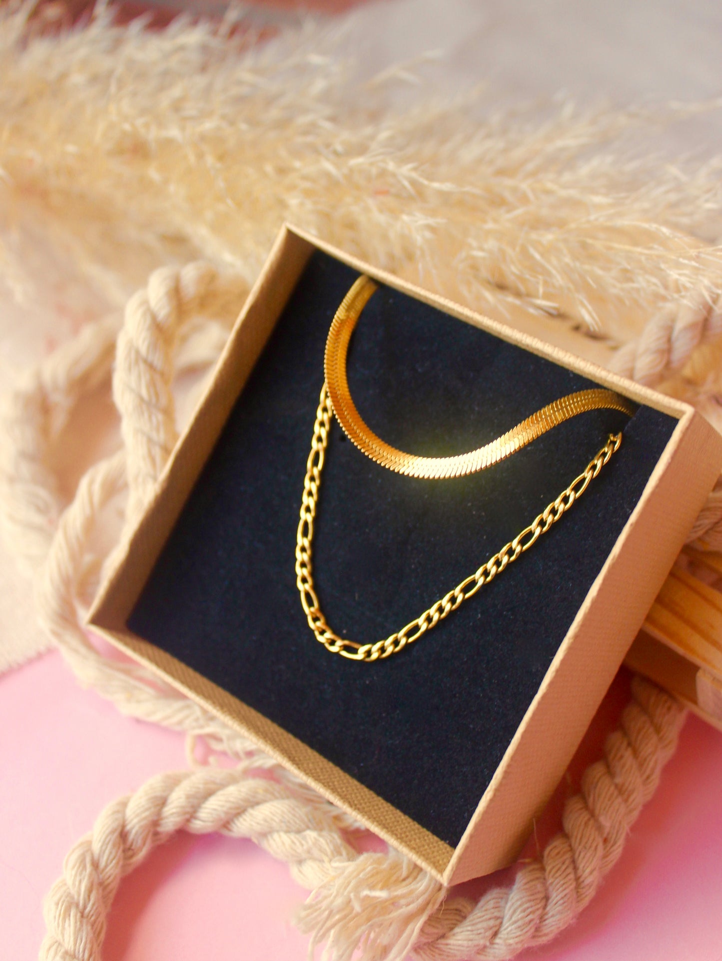 Conjunto cadenas plateado o dorado