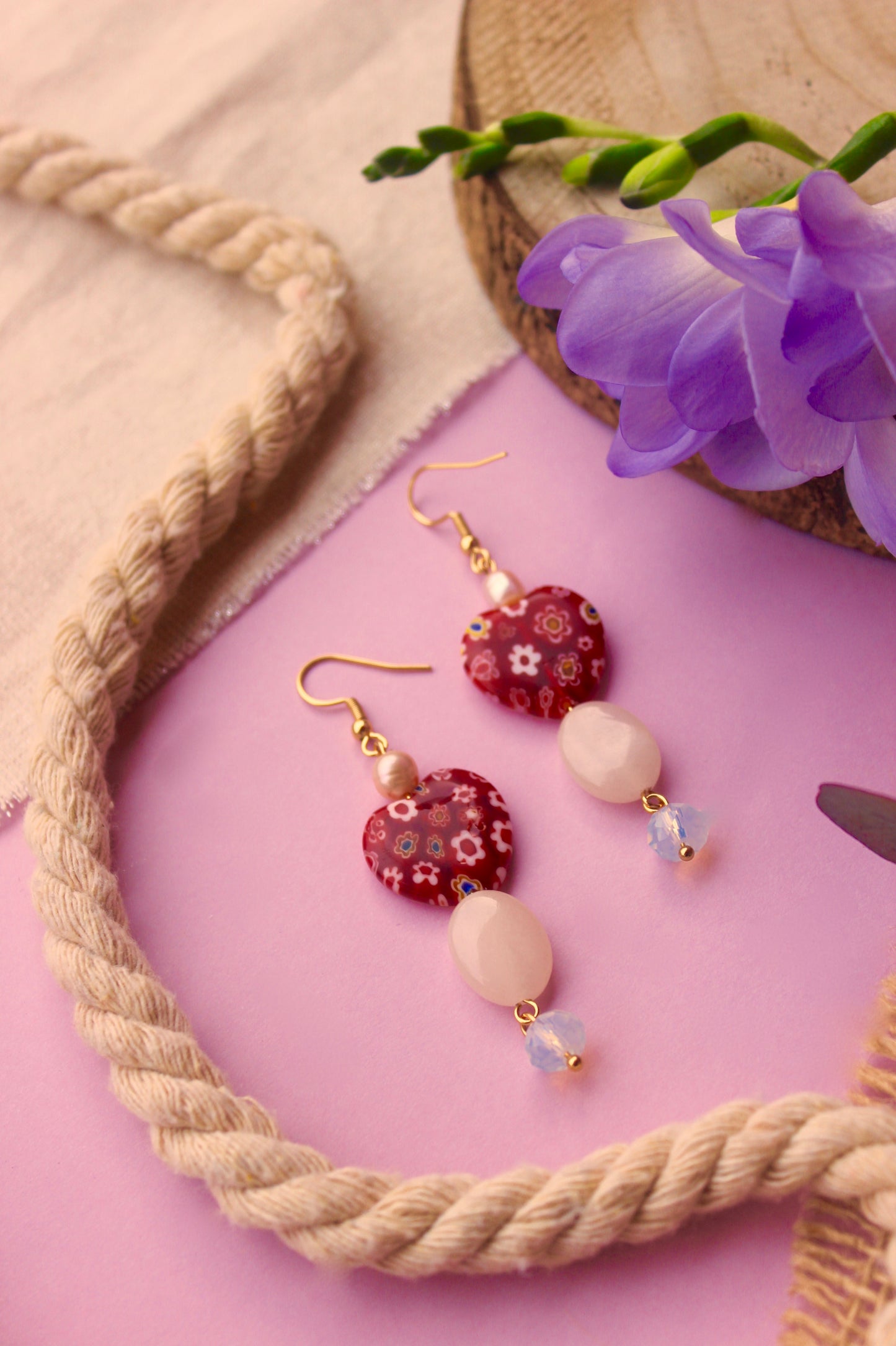 Pendientes Replay abalorios de colores