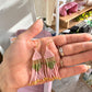Pendientes miyuki rosas y verdes