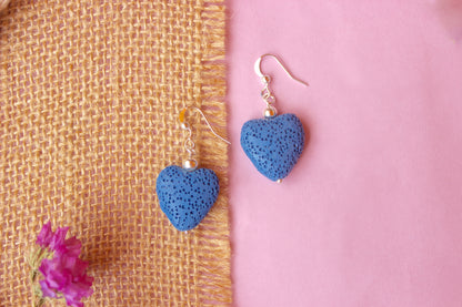 Pendientes magma corazón