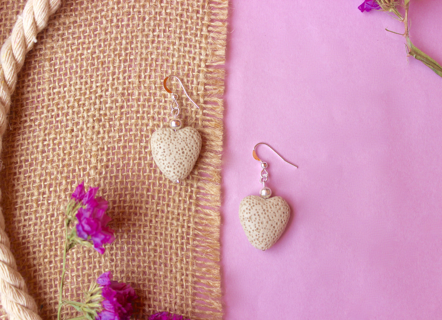 Pendientes magma corazón