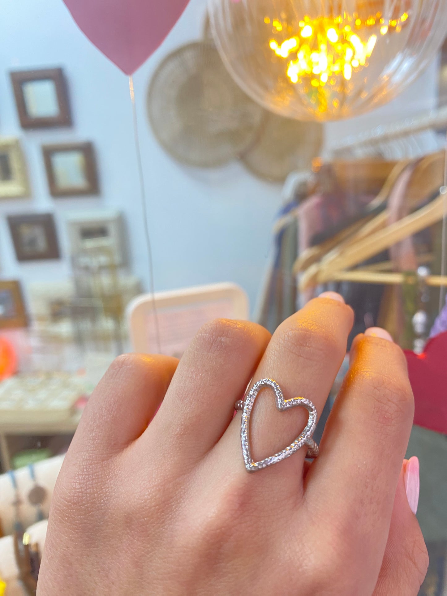 Anillo corazón grande