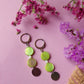 Pendientes Elena verdes plateados