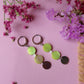 Pendientes Elena verdes plateados