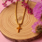 Collar cruz dorada