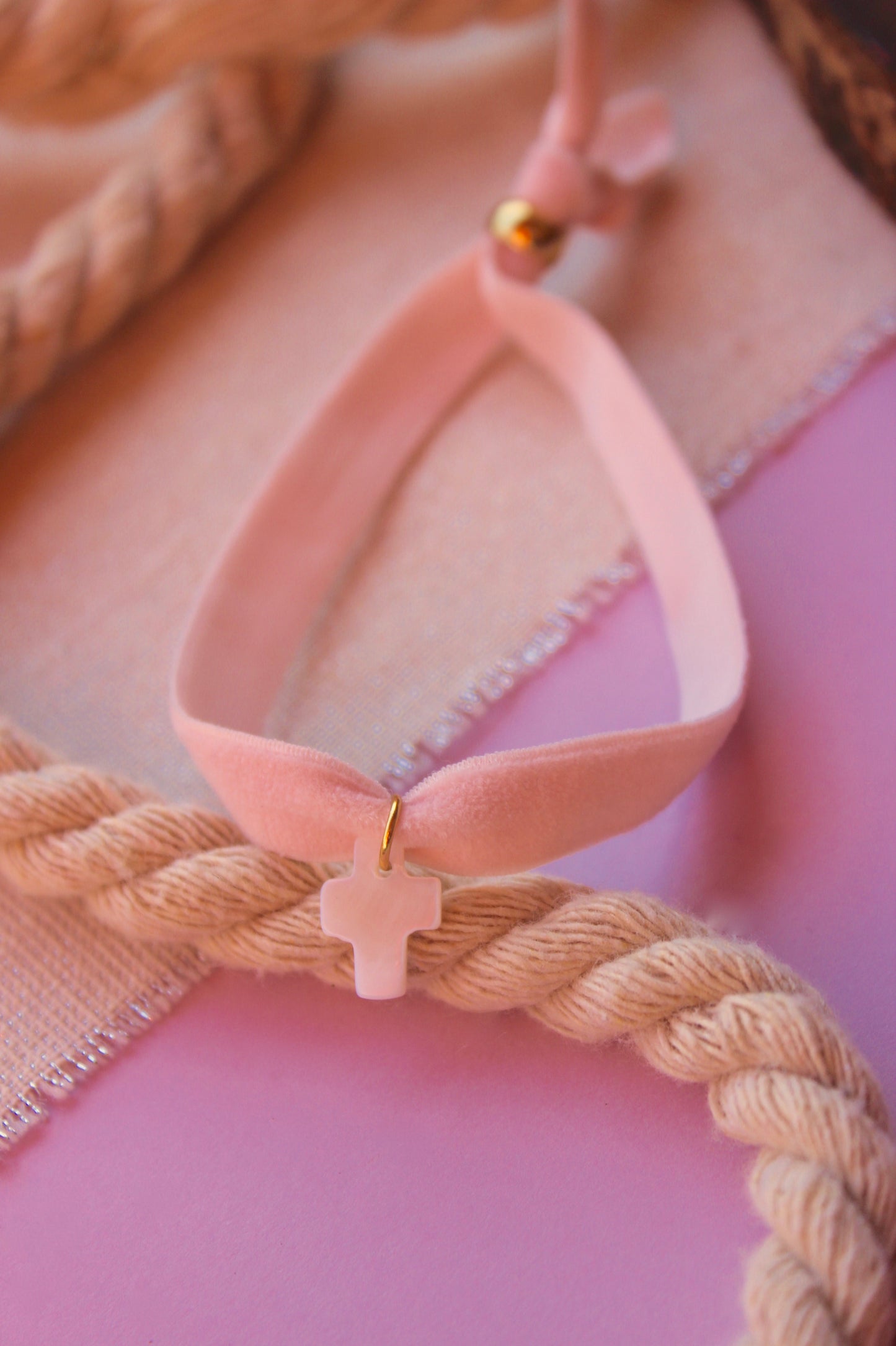 Pulsera comuniones rosa