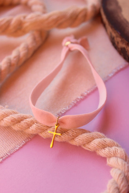 Pulsera comuniones rosa