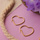 Pendientes corazón dorados