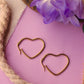 Pendientes corazón dorados