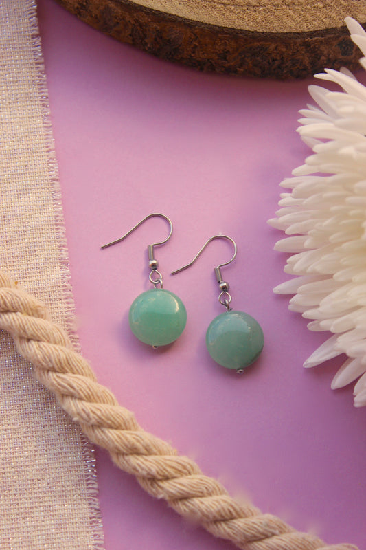 Pendientes green plateados