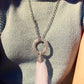 Collar borla blanco