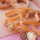 Pulseras comuniones crema
